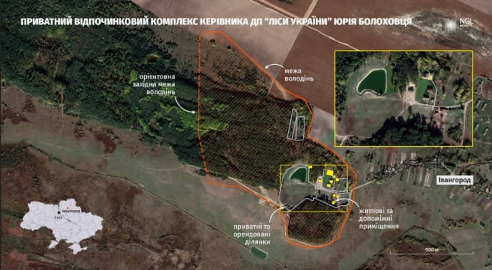 Керівник ДП “Ліси України” і його оточення будує хутір у лісі на понад 80 гектарах землі – ЗМІ